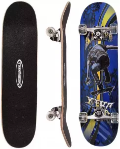 ChromeWheels 31 inch Skateboard Double Kick Skate Board Cruiser Longboard